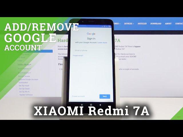 How to Add / Remove Google Account in XIAOMI Redmi 7A – Sign In to Google