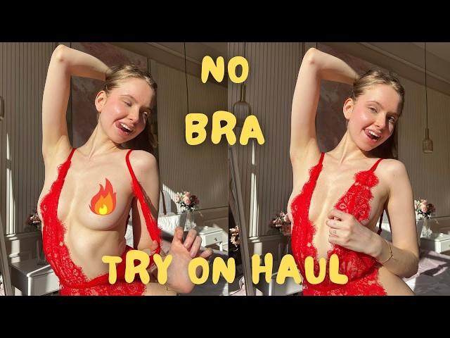 Try On Haul | Get Ready With Me | Red Sheer Lingerie and Robe | See Through and No Bra