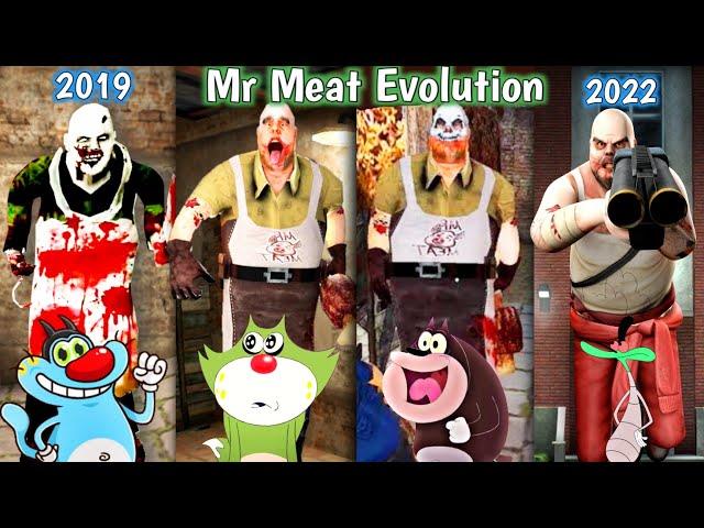 Mr Meat Evolution 2019-2022 || Psychopath Hunt vs Mr Meat vs Mr Meat 2 with Oggy Jack Bob Lambu