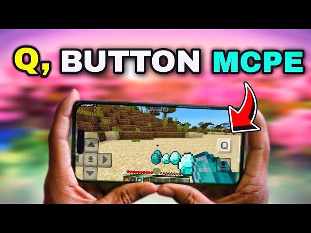 How to item drop one click | Minecraft item drop like PC  | MCPE Q, Button Addon