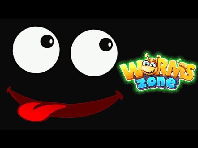 Червячная Зона. Worms zone io. Черный скин. Змейка.Прожорливый червячок.