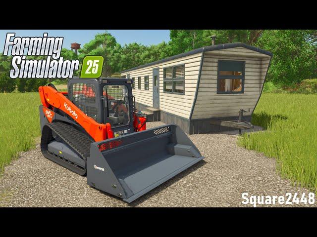 Building Gravel Pad For Mobile Home In Farming Simulator 25!