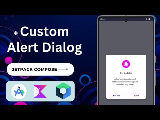 Cutom Alert Dialog in Jetpack Compose | Android | Kotlin | Android Studio Giraffe #jetpackcompose
