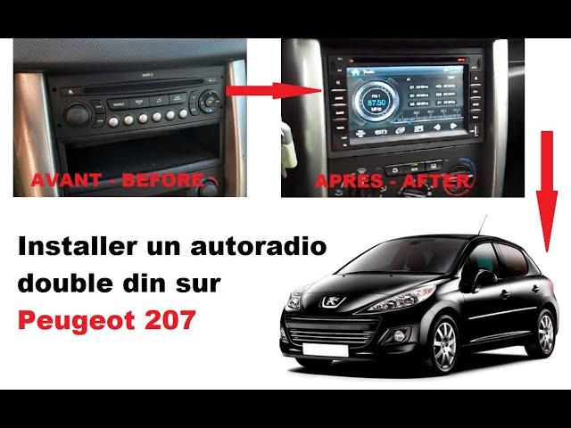 INSTALL DOUBLE DIN RADIO PEUGEOT 207