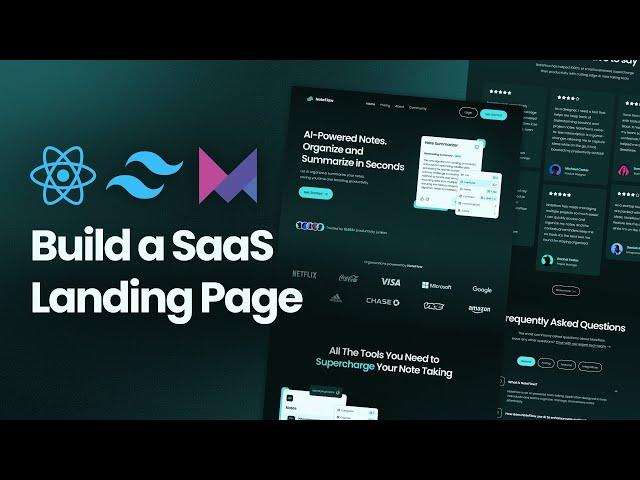 Master React, TailwindCSS & Framer Motion: Build a Beautiful Landing Page from Scratch!