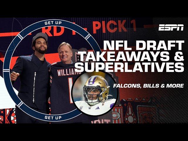 BIGGEST TAKEAWAYS from NFL Draft: Caleb Williams to Bears, Falcons' pick a MISTAKE & more! | Get Up