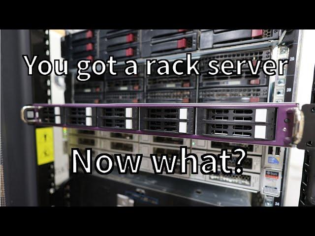 You got a rack server, now what. Going over the hardware and setup of a rack server