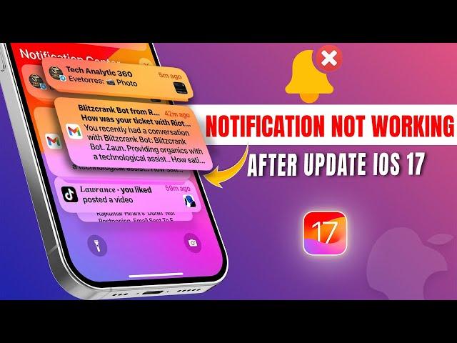 How to Fix iPhone Notification Not Working After iOS 17 Update | Notification Issue with iOS 17