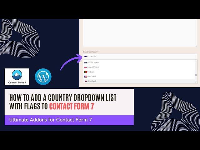 How to Add a Country Dropdown Field  to Contact Form 7