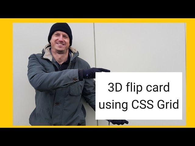 3D Flip Card using CSS and CSS Grid