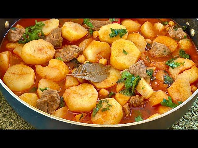 Chetatha Batata Recette Algérienne, Ragoût de Pommes de terre Rapide, Facile / Peu D’ingrédiens  