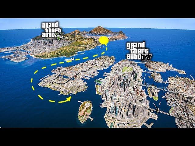 Как попасть из GTA 5 в GTA 4!? В ГТА 5 добавили реальную карту ГТА 4 Liberty City!