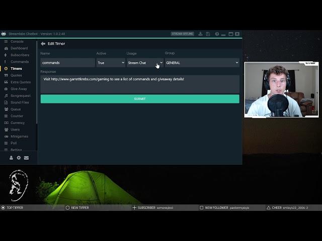 How to Setup Streamlabs Chatbot Timers