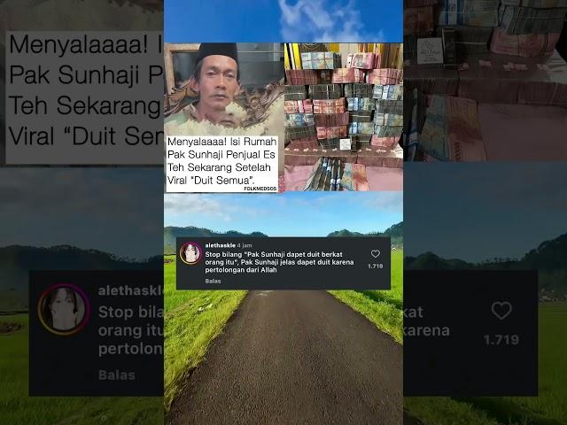 Menyala isi rumah pak Sunhaji penjual Es Teh Viral