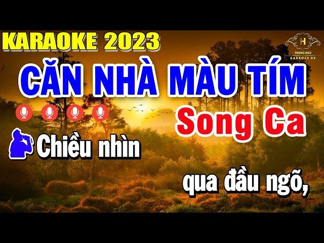 Căn Nhà Màu Tím Karaoke Song Ca Nhạc Sống | Style Rumba Pro TH 3 | Trọng Hiếu