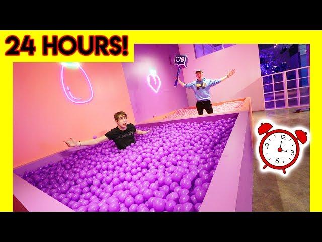 OVERNIGHT IN MODERN ART MUSEUM! (ball pits)