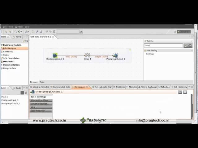 Data transfer with Talend-Opensource BI tool