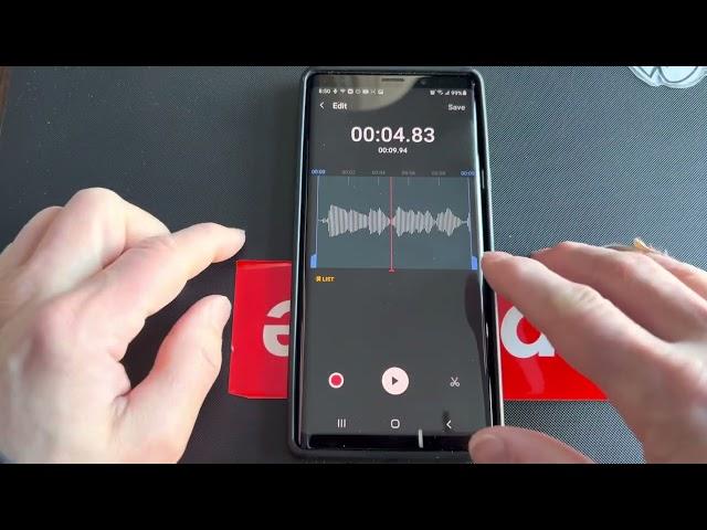 How to split a voice recording into two sections Voice Recorder phone app Android Samsung Galaxy