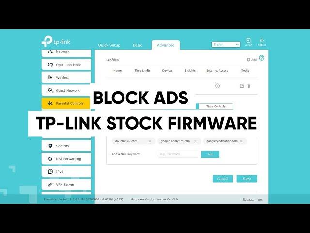 TP-Link Router | Archer C6 | Block Ads using Stock Firmware | Adblock | Hindi