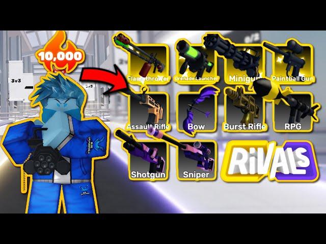 UNLOCKING EVERY WEAPON IN RIVALS ROBLOX!