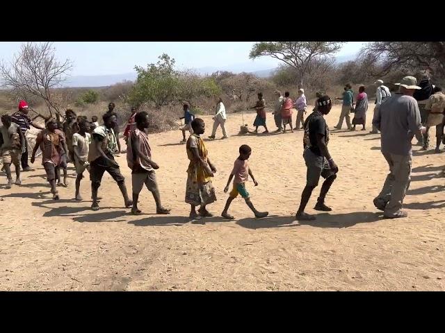 Hadzabe Tribe & U.S. Tourists Share Song and Dance