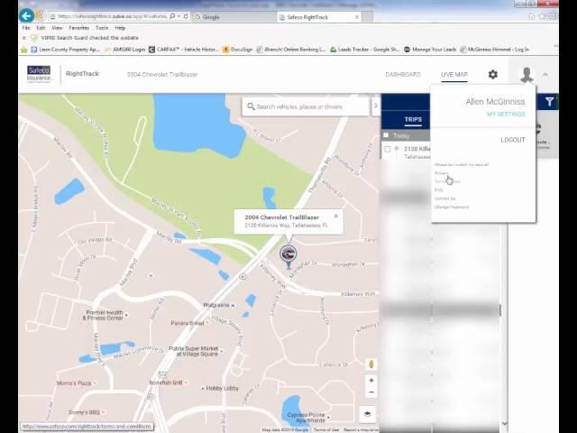 Safeco RightTrack Initial Dashboard Online Setup Tutorial