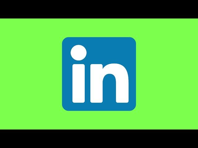 Linkedin Icon - Logo Animated | Green Screen | Free Download | 4K 60 FPS!