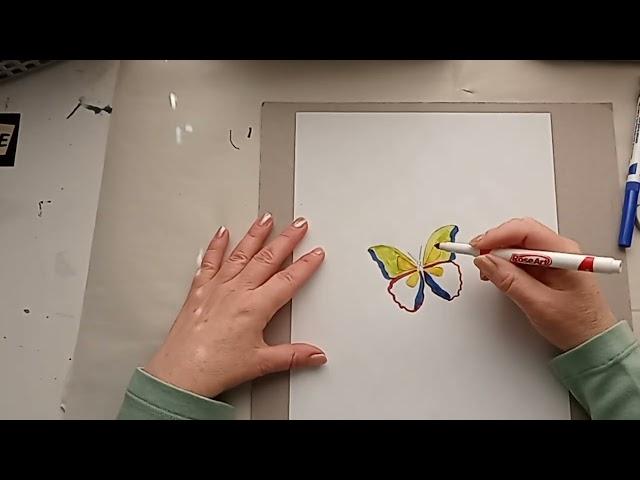 How to Draw a Butterfly #howtodraw #butterfly #artdemo