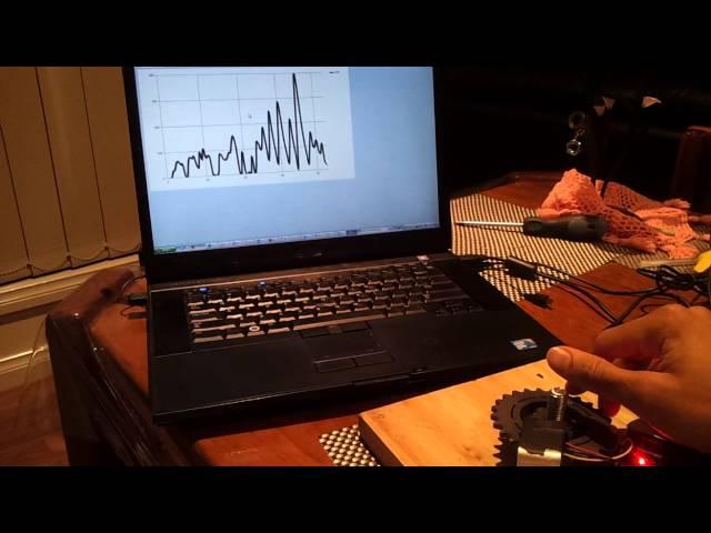 A3144 Hall effect sensor RPM bench trial with graph