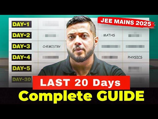 Complete GUIDE to Last 20 Days of JEE 2025 ️ Rajwant Sir.   #jee2025 #iitjee #jeemains