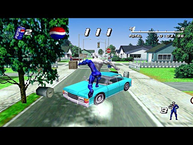 Pepsiman PS1 Gameplay HD (Beetle PSX HW)