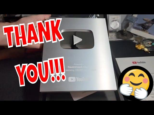 YouTube Silver Play Button 100K Creator Award Unboxing