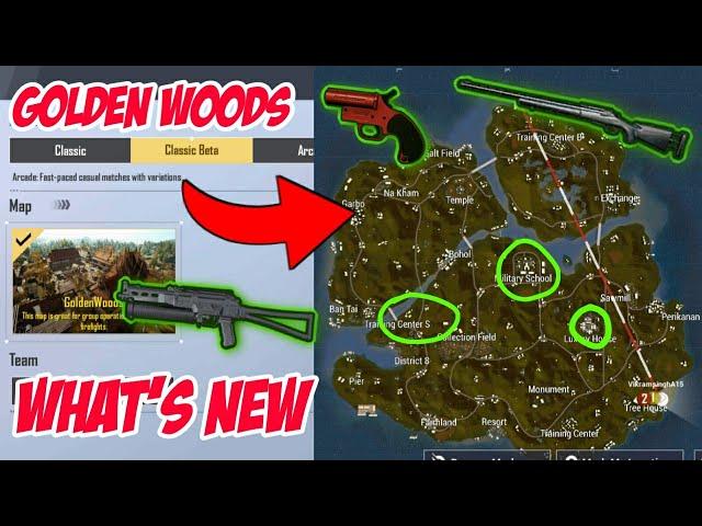 PUBG Mobile Lite - New Map Golden Woods What's New Flaregun, 6X Scope Update