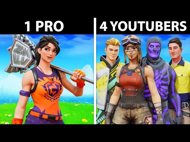 4 Youtubers vs 1 Fortnite Pro