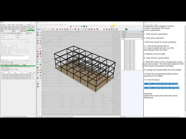 SOD Tutorial 2 - Create a rectangular floor layout  and run optimization