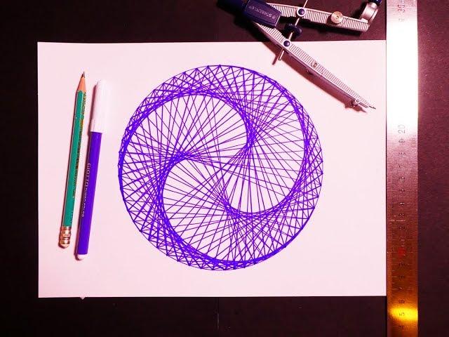 Learn To Paint Triple Nautilus Spiral Geometric Art | Spirograph Pattern Tutorial