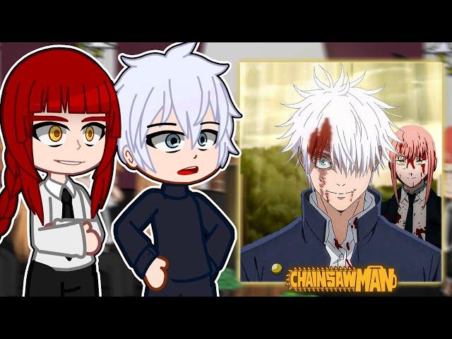 Chainsaw Man react to Satoru Gojo  Makima Vs Gojo | Gacha React 