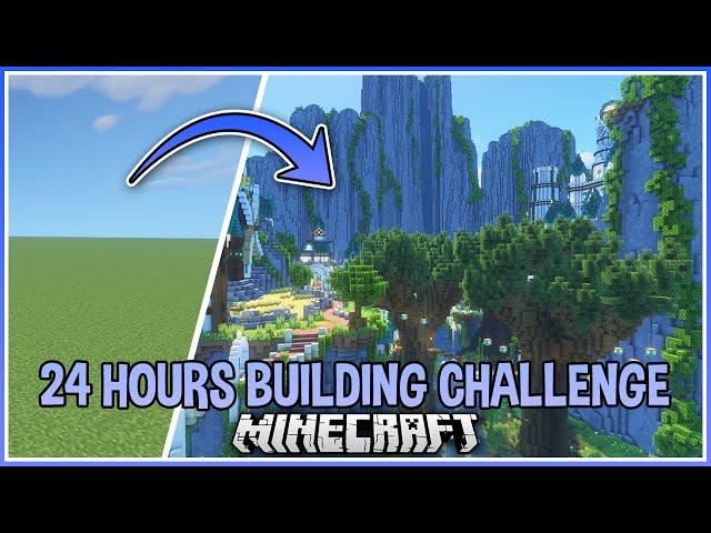 I Spent 24 Hours Straight Building in a Minecraft Flat Word!