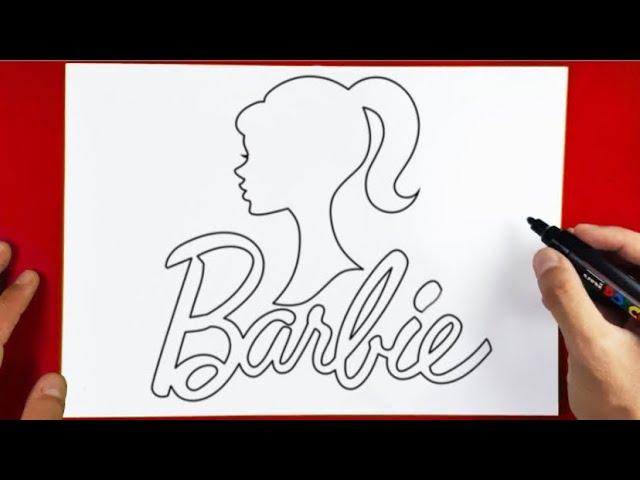 How to Draw Barbie Logo - Step by Step