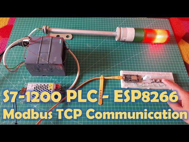 Control PLC Siemens S7-1200 from ESP8266 using Modbus TCP Communication