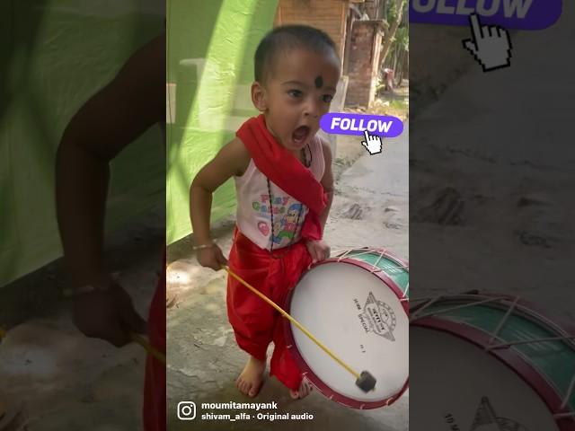 BAND BAJA DRUMMER#shorts #short #youtubeshorts #funny #funnybaby #babydrummer #music #bandbaja