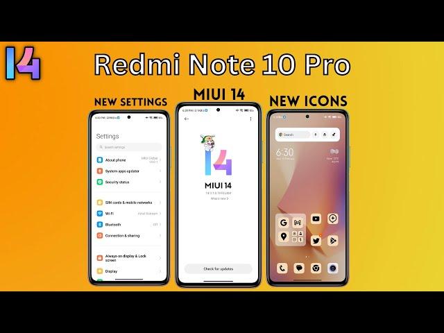 Redmi Note 10 Pro/Max MIUI V14.0.1.0 EEA Rom First Look ft. Android 13 | New Animations & Icons 