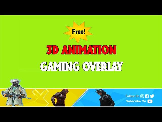 Free ! No Text Premium Animated Gaming Overlay | Green Screen Overlay for Live stream #bgmi