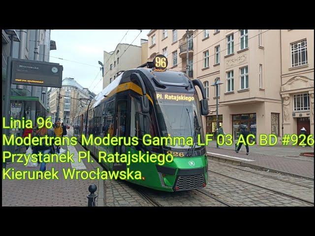 MPK Poznań - Linia 96 - Modertrans Moderus Gamma LF 03 AC BD #926