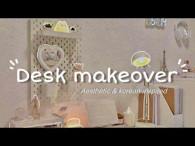 Aesthetic desk makeover| Pinterest inspired, new desksetup, ft. Sakuraco