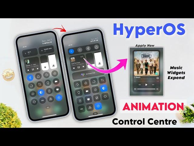 HyperOS Control Centre ENABLE Animation & Music Widget  Xiaomi HyperOS Enable ControlCentre In Miui