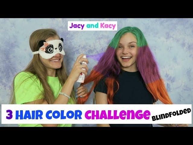 3 Hair Color Challenge ~ Blindfolded ~ Jacy and Kacy