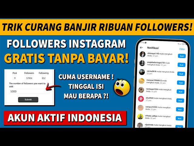 Gratis Sepuasnya Cara Menambah Followers Instagram Gratis Permanen Terbaru 2023