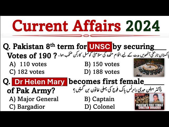Important latest (June) Current Affairs of Complete 2024 | #ppsc #asf #sst #iba #nts #fpsc