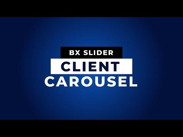 How to Create a Client Slider using BX Slider | How to use bxslider in html